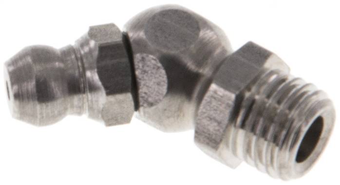 45° Haakse Smeernippel RVS M8x1 DIN 71412
