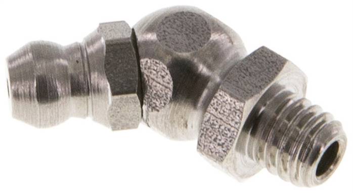 Angled Hydraulic Grease Nipple Stainless Steel M6x1 DIN 71412