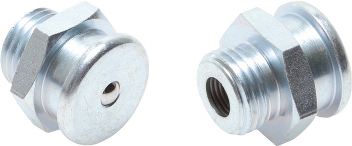 Graisseur plat à tête 22mm Acier G 1/4 pouce DIN 3404