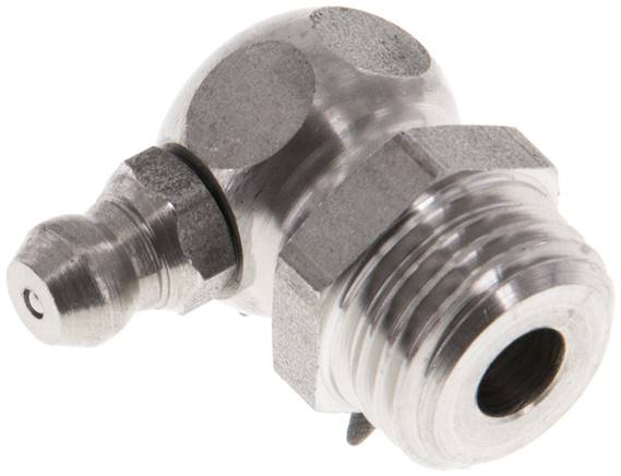 90° Engrasador Acodado Acero Inoxidable R 1/4 Pulgada DIN 71412
