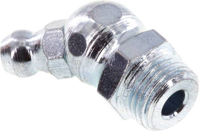 Angled Hydraulic Grease Nipple Steel R 1/8 inch DIN 71412