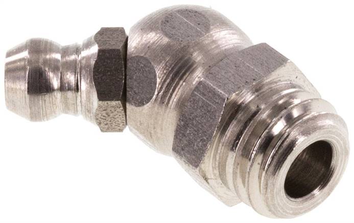 45° Haakse Smeernippel RVS M10x1.5 DIN 71412