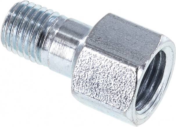 Stalen Mannelijke M8x1/Vrouwelijke M10x1-Adapter 19mm