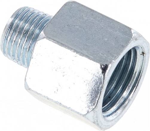 Steel Male M10x1/Female Rp 1/4 inch Adapter 18mm