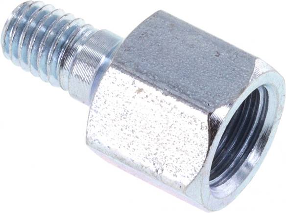 Adaptateur en acier mâle M6x1/femelle Rp 1/8 pouce 19mm