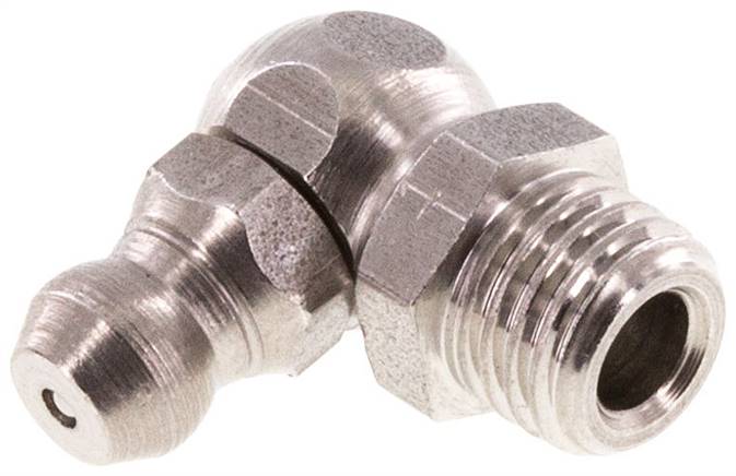 90° Engrasador Acodado Acero Inoxidable M8x1 DIN 71412
