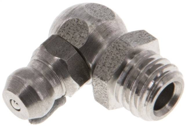 90° Engrasador Acodado Acero Inoxidable M8x1.25 DIN 71412