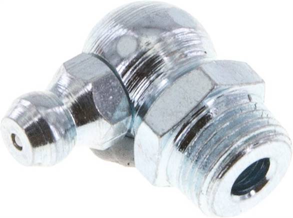 90° Winkelschmiernippel Stahl R 1/8 Zoll DIN 71412