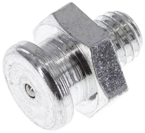 Engrasador plano de 10 mm de cabeza de acero M6x1 DIN 3404