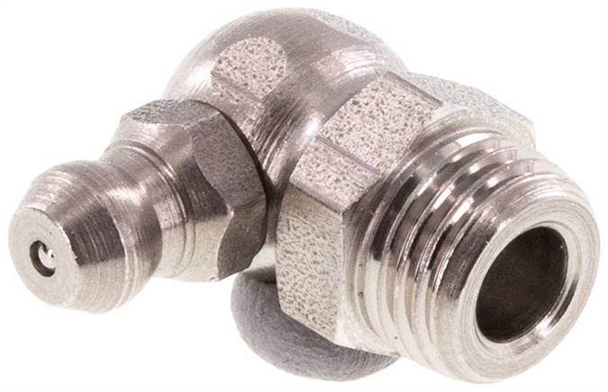 Right-angled Hydraulic Grease Nipple Stainless Steel M10x1 DIN 71412