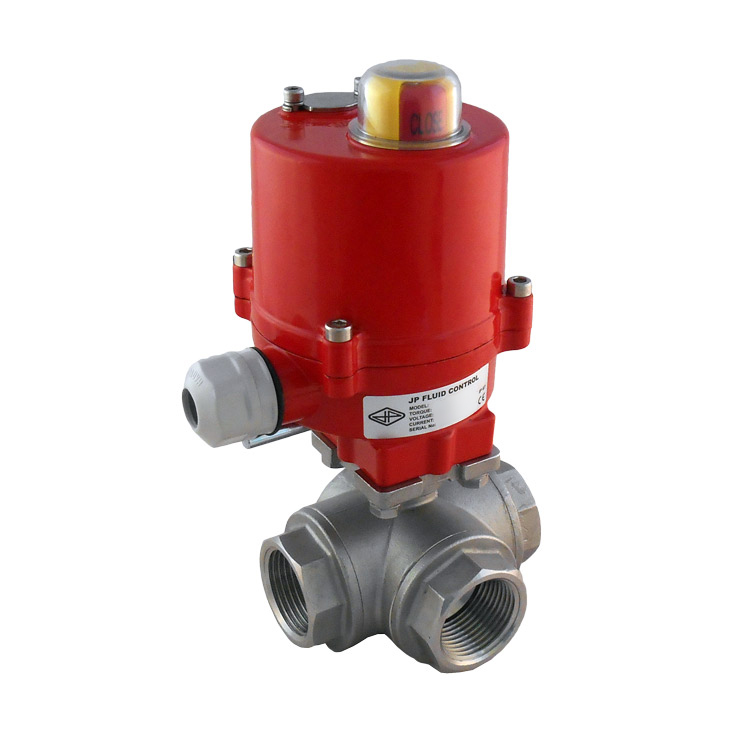 G1/4'' 12V AC 3-Way L-port Brass Electric Ball Valve - BL3BAL