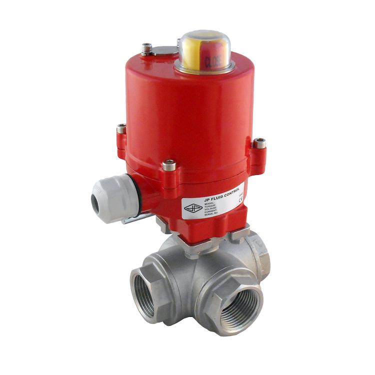 G1/4'' L-port 3-Way Stainless Steel Electric Ball Valve 12V AC - BL3SA