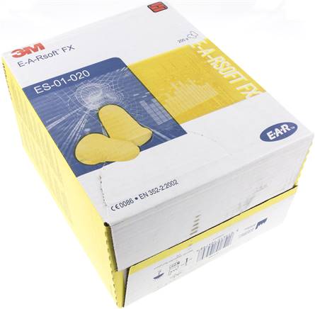 Ear Plugs 200 Pairs Dispenser Box 39dB