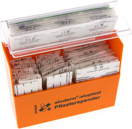 Distributeur de sparadrap couvercle transparent orange