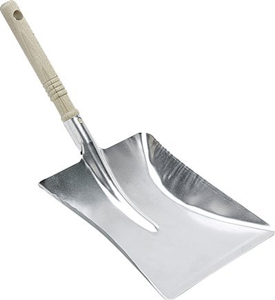 Industrial Metal Dustpan Wooden Handle 22cm Hot-galvanized