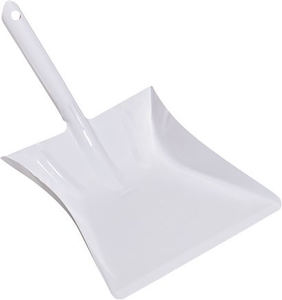 Industrial Metal Dustpan Socket Handle 22cm White