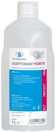 Botella dispensadora de desinfectante de manos 0,5L ASEPTOMAN FORTE