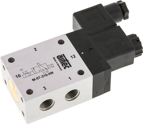 válvula solenoide 3/2 G1/4'' NC 24V DC 1.5-10bar/21.0-140psi Airtec