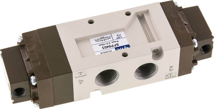5/3 G3/8'' (G1/8'') Válvula piloto de aire central de escape 2-10bar/28-140psi YPC