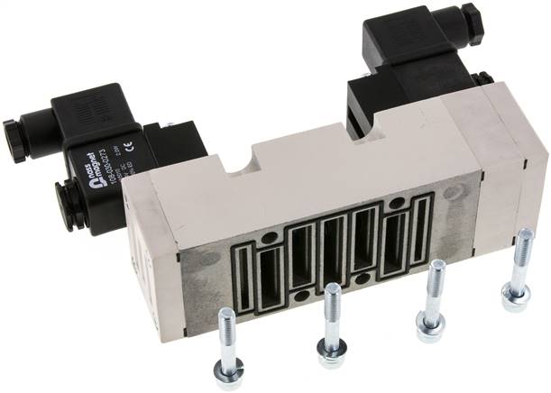 5/3 ISO 5599-2 Middendruk Magneetventiel 12V DC 2-10bar/28-140psi YPC