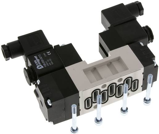 5/3 ISO 5599-1 Válvula solenoide central de escape 24V AC 2-10bar/28-140psi YPC