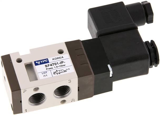 3/2 G1/4'' NO Solenoid Valve 115V AC 1.5-10bar/21.0-140psi YPC