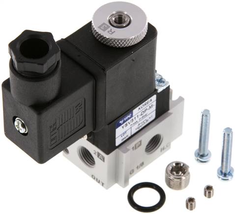 3/2 G1/8'' M5 (M5) NC Solenoid Valve 115V AC 0-8bar/0-112psi YPC