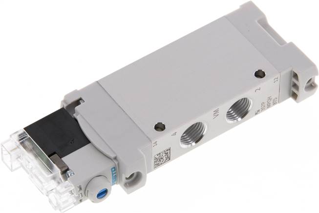 5/2 G1/8'' Electroválvula 24V DC 2.5-7bar/35.0-98psi Enchufe rectangular H Festo