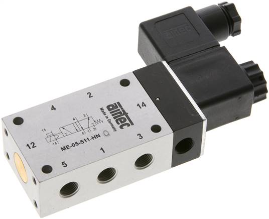 5/2 G1/8'' Magneetventiel Extern 12V DC -0.95-10bar/-13.2-140psi Airtec