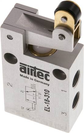 3/2 G1/8'' Universal Roller Idle Valve 0-12bar/0-168psi Airtec