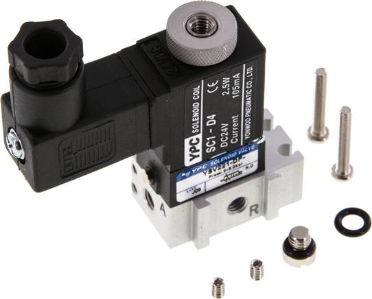 3/2 M5 NO Solenoid Valve 230V AC 0-8bar/0-112psi YPC