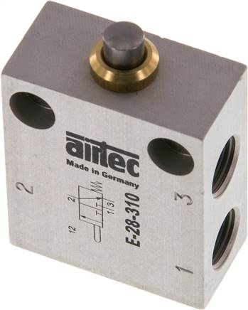 3/2 G1/8'' NC Nokbediend Ventiel 0-12bar/0-168psi Airtec