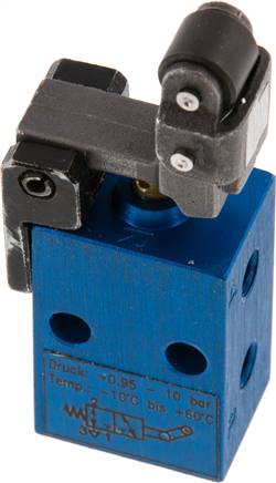 3/2 M5 NC Roller Idle Valve Heavy Duty -0.95-10bar/-13.2-140psi