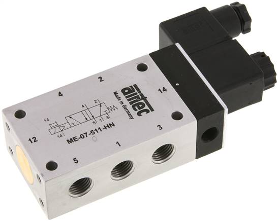 5/2 G1/4'' (G1/8'') Magneetventiel Extern 115V AC -0.95-10bar/-13.2-140psi Airtec