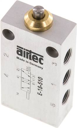 5/2 G1/8'' Nokbediend Ventiel 0-12bar/0-168psi Airtec