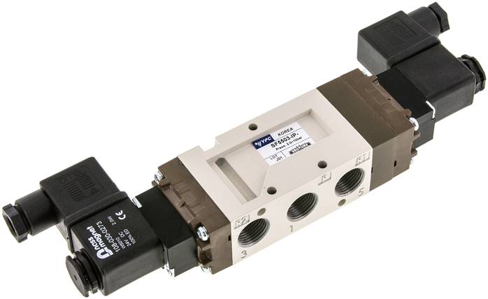 válvula solenoide de centro de presión 5/3 G3/8'' 115V AC 2-10bar/28-140psi YPC