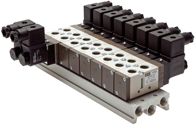 Verteiler 14-Stationen YPC SF4000 5/2 5/3-fach