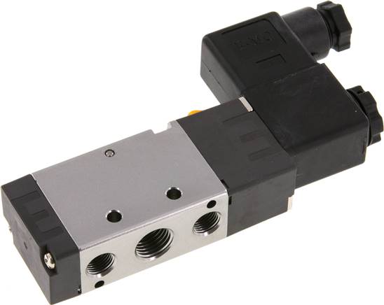 5/2 G1/4'' (G1/8'') Válvula solenoide 24V DC 1.5-8bar/21.0-112psi E.MC