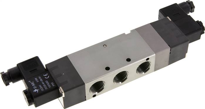 5/3 G1/2'' Midden Gesloten Elektromagnetische Ventiel 12V gelijkstroom 1.5-8bar/21.0-112psi E.MC