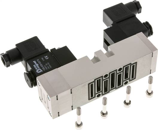 5/3 ISO 5599-1 Válvula solenoide de centro de presión 230V AC 2-10bar/28-140psi YPC