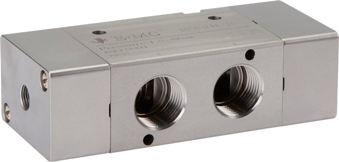 valve bistable de pilotage d'air 3/2 G1/2'' (G1/8'') Pilote externe 1.5-8bar/21.0-112psi E.MC