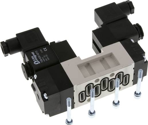 5/3 ISO 5599-1 Válvula solenoide central de escape 230V AC 2-10bar/28-140psi YPC