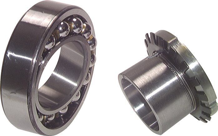 Self-aligning Ball Bearing Tapered Bore 50x100x21mm DIN 630 Open