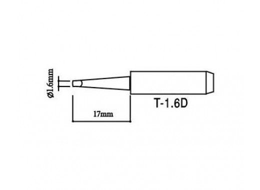 1,6 mm Beitel Soldeerpunt Aoyue