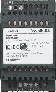 Fuente de alimentación universal Siedle TR 12V 1.3A | 200035160-00