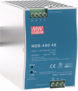 Mean Well NDR Alimentation universelle 48V 10A | NDR-480-48