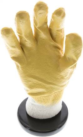 Protective Gloves Knitted Nitril Coating Oil-Resistant Size 7 [5 Pieces]