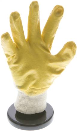 Protective Gloves Knitted Nitril Coating Oil-Resistant Size 8 [5 Pieces]