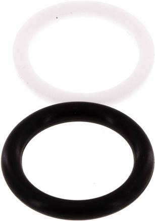 PTFE/NBR Seals Set for ISO 7241-1 A Hydraulic Coupling (12 mm and 26 mm) [2 Pieces]