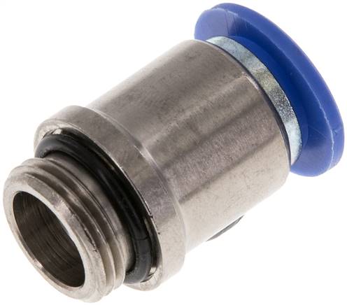 Raccord enfichable 12mm x G3/8'' avec filetage mâle laiton/PA 66 NBR Hexagone intérieur [2 pièces].